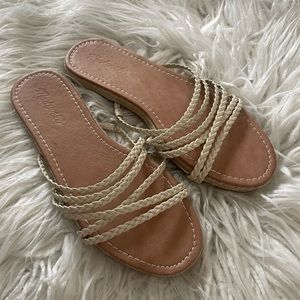 Madewell braided leather espadrille sandals ladies size 9 NWOB